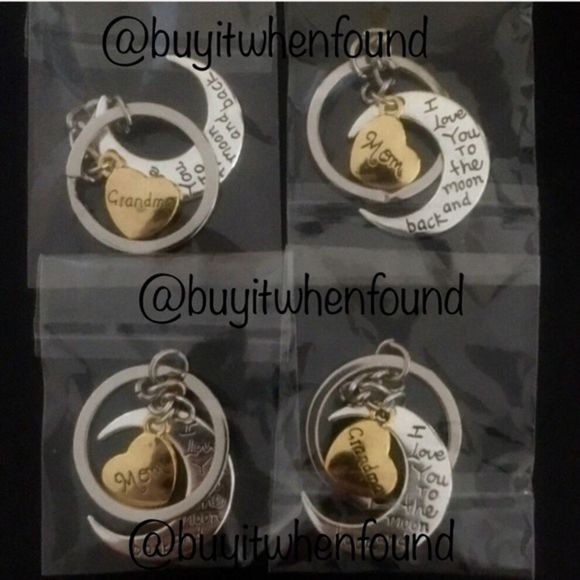 K MOM I Love You To The Moon & Back Keychain - Picture 2 of 4